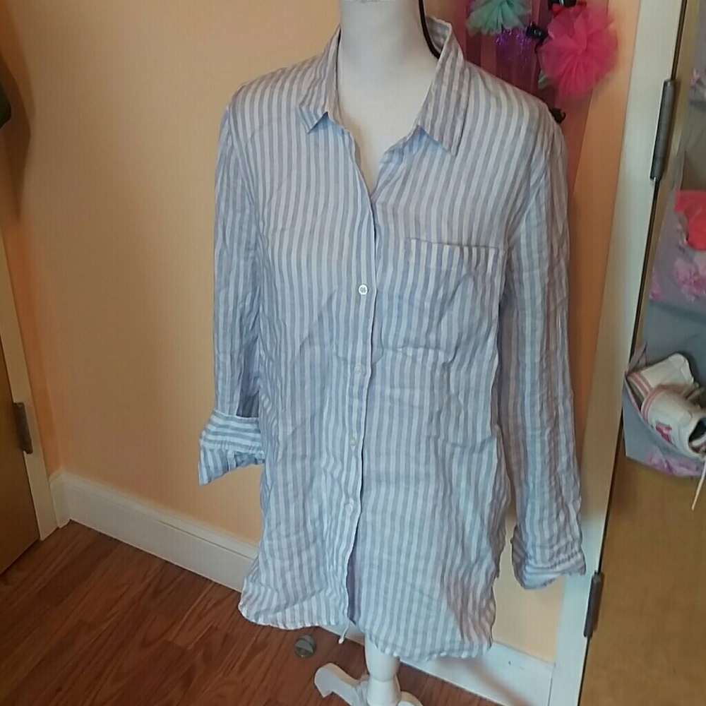 Gap boyfriend shirt 100% linen